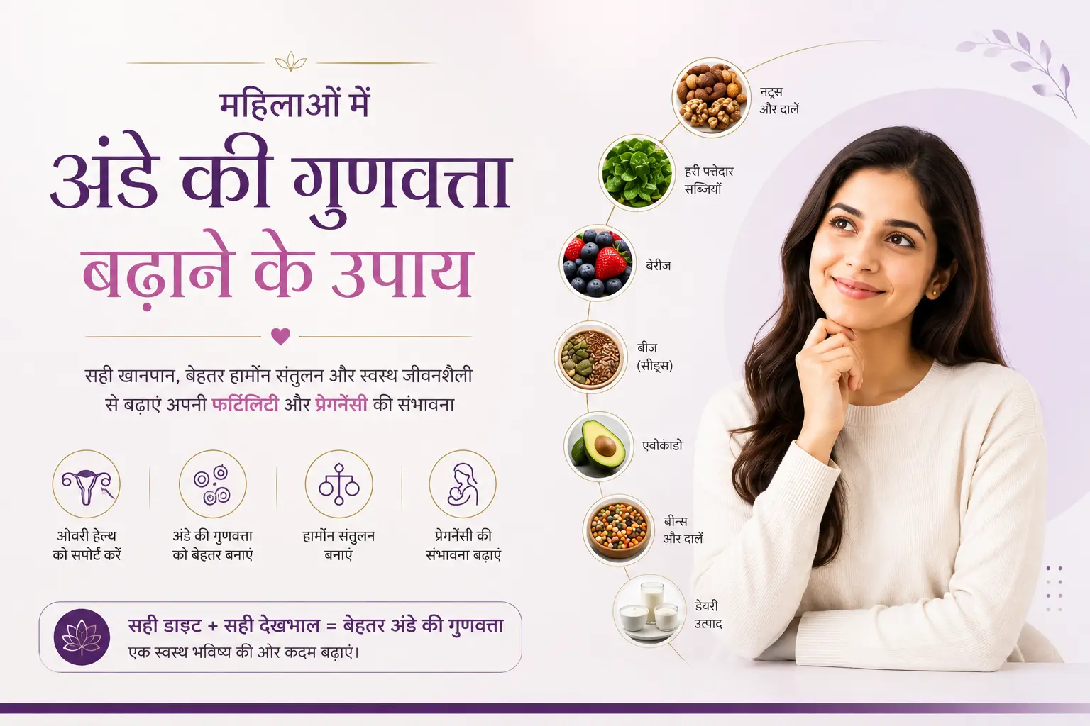 महिलाओं में अंडे बनने के लिए क्या खाएं
