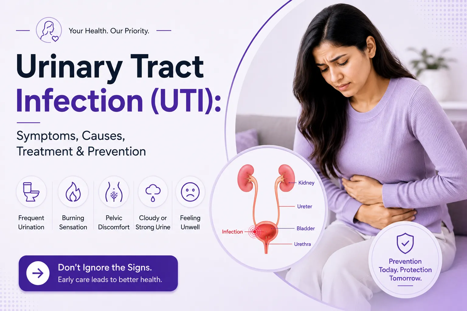 Urinary Tract Infection (UTI): Symptoms, Causes, Treatment & Prevention