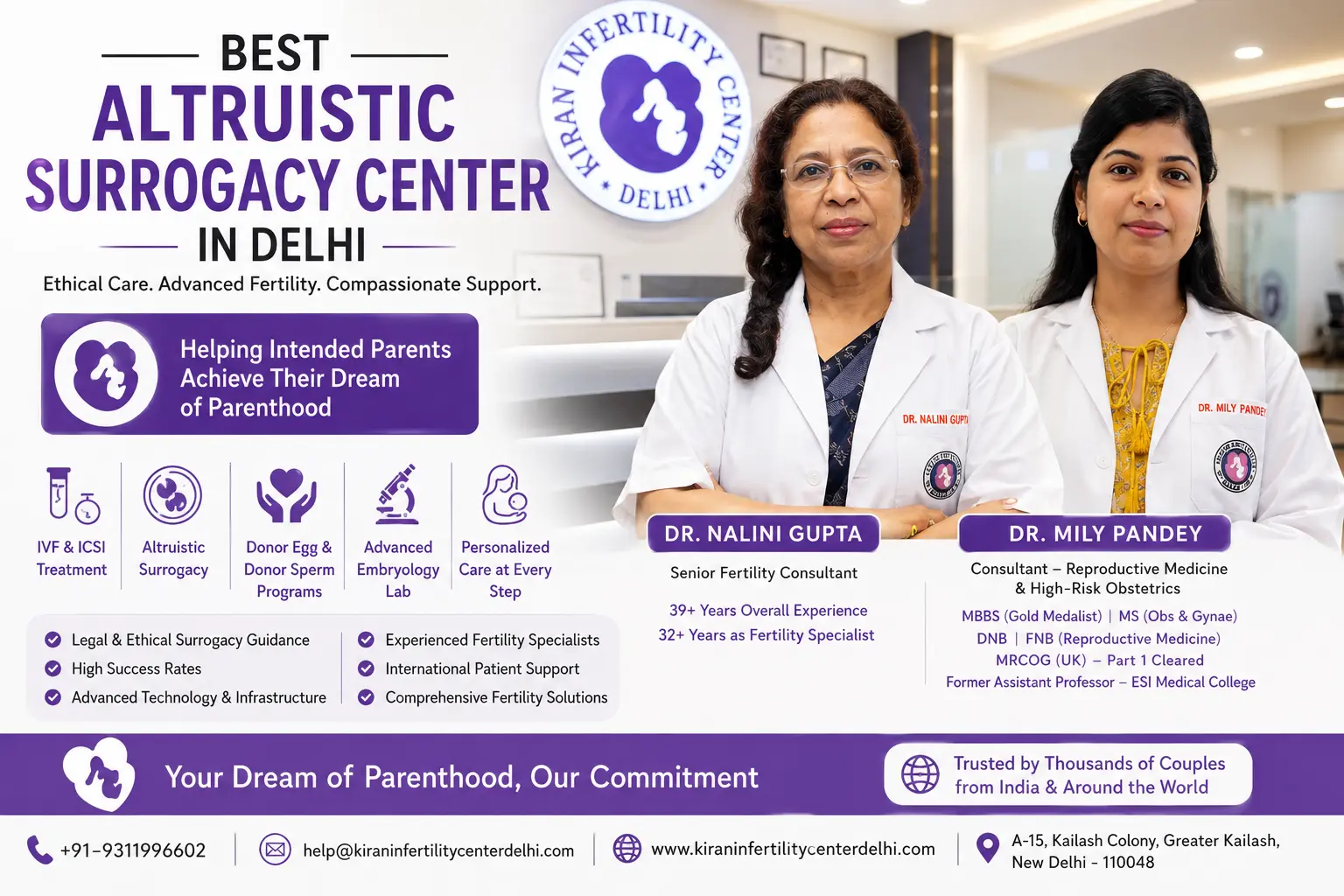 Best Altruistic Surrogacy Center in Delhi